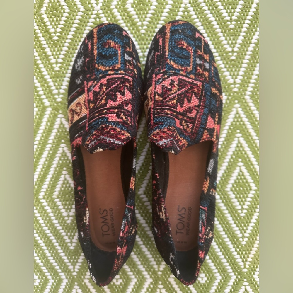 TOMS Darcy Patchwork Global Woven Flats
